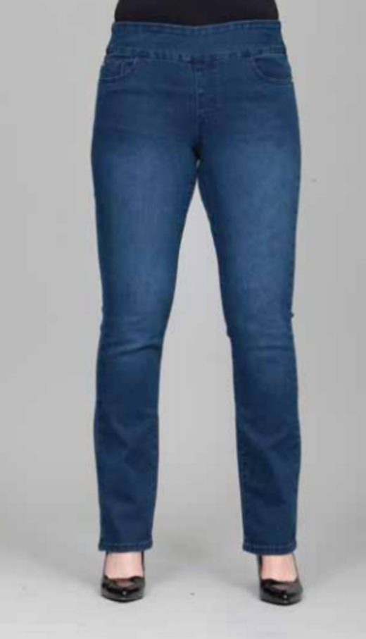 Straight leg pull on hot sale jeans