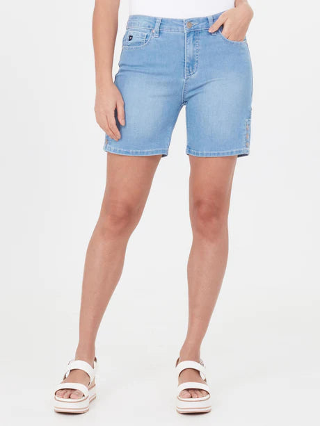 Bleached shorts sale