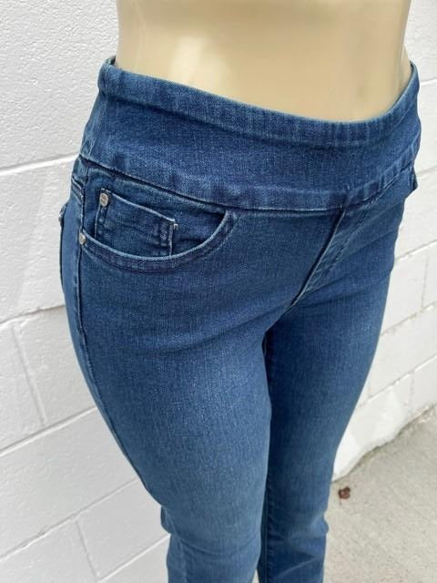 Straight Leg Pull-On Jeans