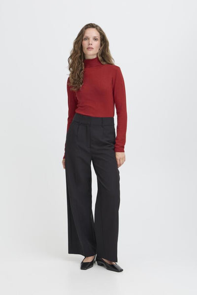 Mafa Fitted Turtleneck Sweater (Red Dahlia)