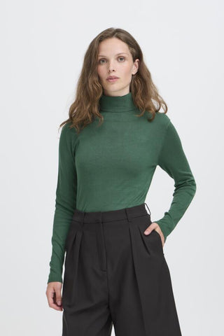 Mafa Fitted Turtleneck Sweater (Pineneedle)