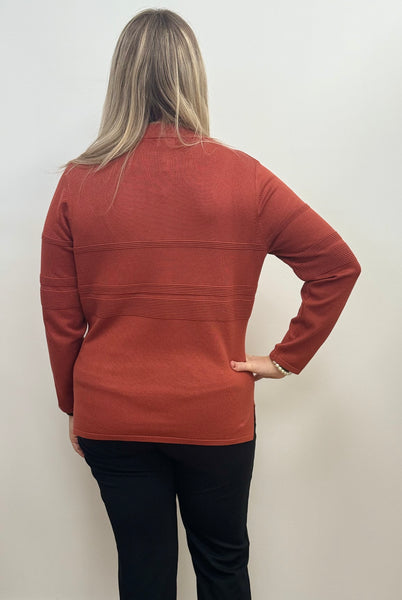 Libby  Mockneck Pullover (Burnt Sienna)