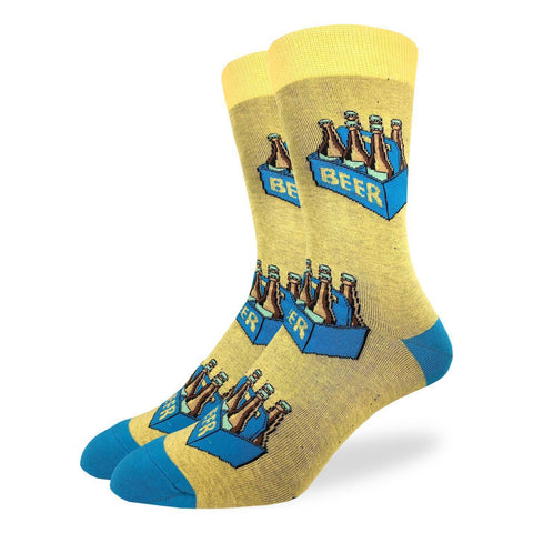 Men's Six Pack of Beer Good Luck Socks