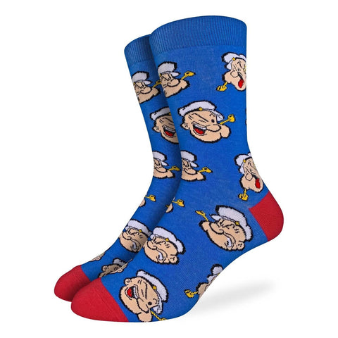 Men's Popeye Faces Good Luck Socks