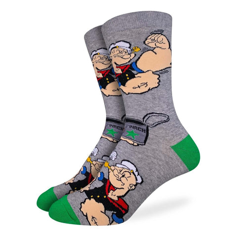 Men's Popeye Flexing Good Luck Socks