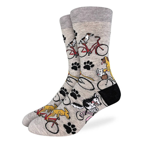 Men's Dogs Riding Bikes Good Luck Socks