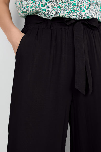 Radia Tie Waist Culotte Pant (Black)