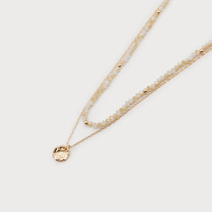 Nola 2 Row Glass Bead Necklace - 2 Colour Options