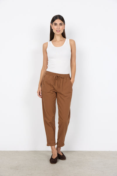 Cissie Cotton Crop Pant  (Toffee)