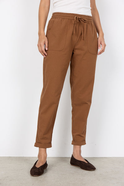 Cissie Cotton Crop Pant  (Toffee)