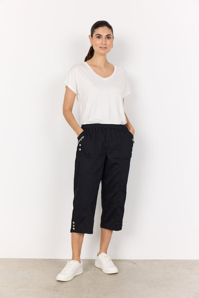 Akila Cotton Blend Capri (Black)