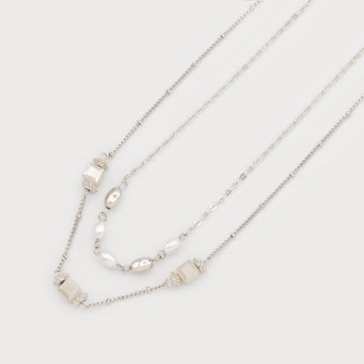 Leah Double Chain Necklace - 2 Colour Options