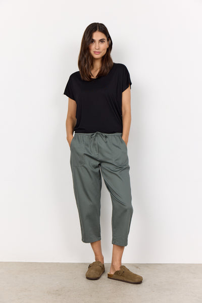 Akila Cotton Blend Crop Pant (Misty)
