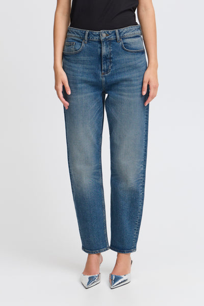 Loetta Mom Jeans (Mid Blue Denim)