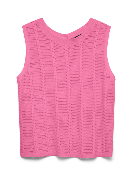 Lexia Button Down Knit Reversible Tank (Pink Cosmos)