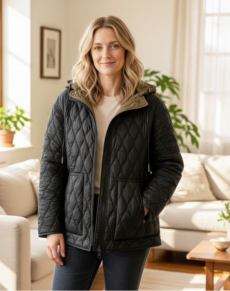 Cori Reversible Jacket (Taupe/Black)