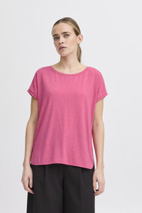 Rebel Metallic Fleck T-Shirt (Pink Yarrow)