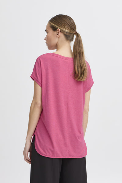 Rebel Metallic Fleck T-Shirt (Pink Yarrow)