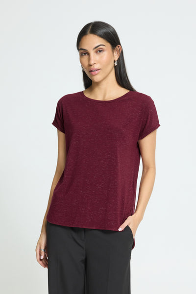 Rebel Metallic Fleck T-Shirt (Zinfandel)