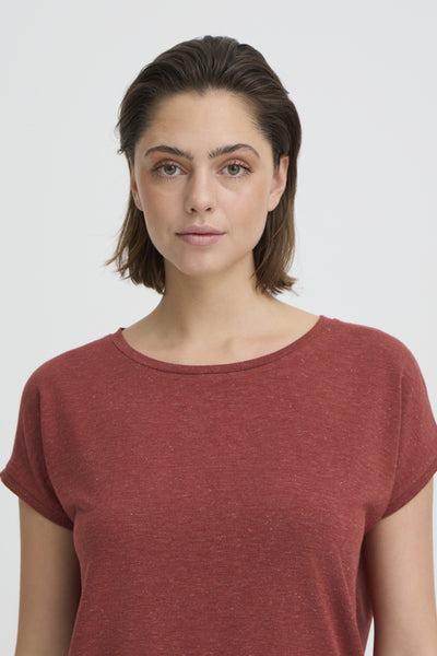 Rebel Metallic Fleck T-Shirt (Cowhide Red)