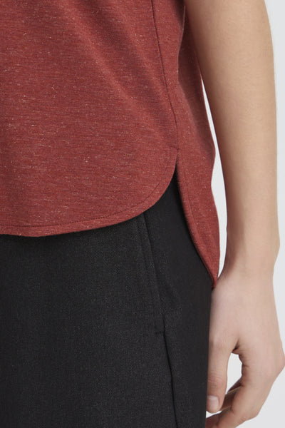 Rebel Metallic Fleck T-Shirt (Cowhide Red)