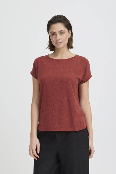 Rebel Metallic Fleck T-Shirt (Cowhide Red)