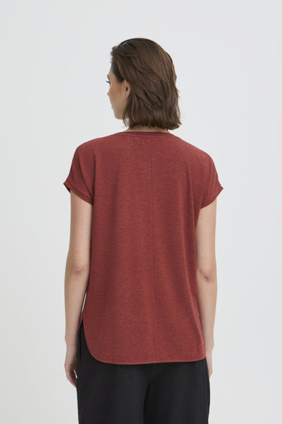 Rebel Metallic Fleck T-Shirt (Cowhide Red)