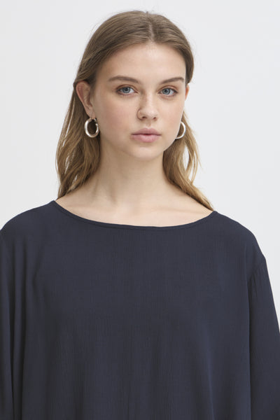 Marrakech Short Sleeve Top (Navy) - 25% OFF AT CHECKOUT - FINAL SALE