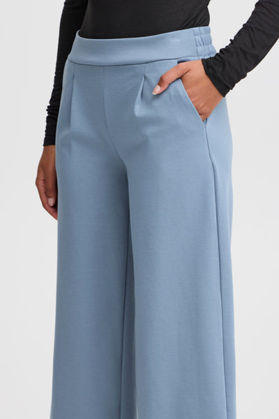 Kate Signature Wide Crop Pant (Blue Mirage)