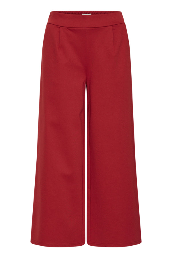 Kate Signature Wide Crop Pant (Red Dahlia)