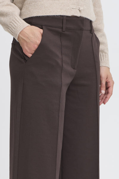 Kate Wide Office Pant (Chocolate)