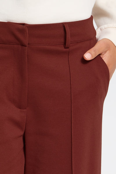 Kate Wide Office Pant (Madder Brown)
