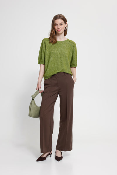 Kate Wide Office Pant (Chicory Coffee)