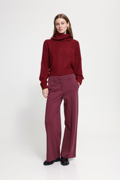 Kate Wide Office Pant (Rhododendron)