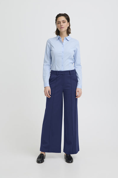 Kate Wide Office Pant (Blueprint)