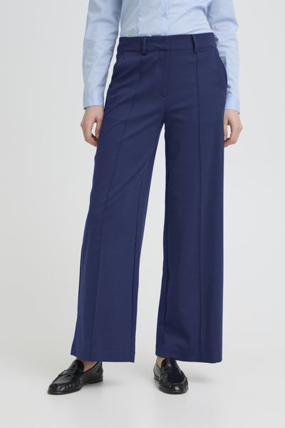 Kate Wide Office Pant (Blueprint)