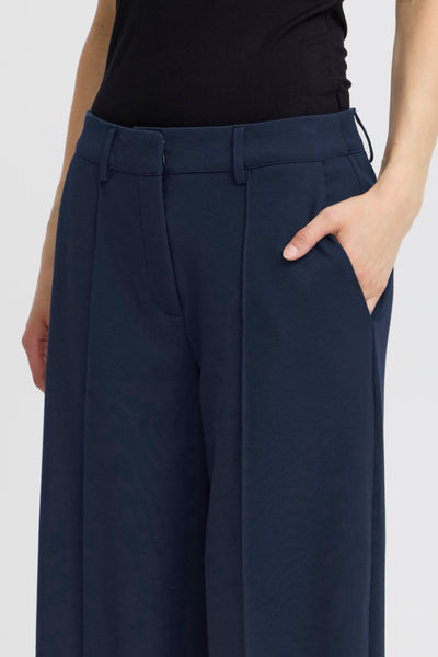 Kate Wide Office Pant (Navy)