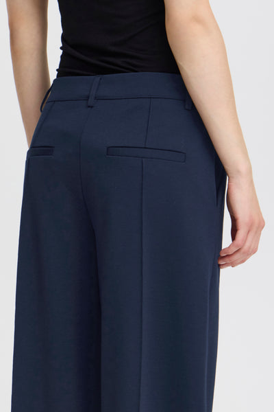 Kate Wide Office Pant (Navy)