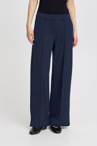 Kate Wide Office Pant (Navy)