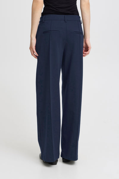 Kate Wide Office Pant (Navy)