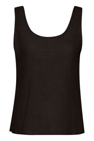 Foxa Cotton Tank (Black)