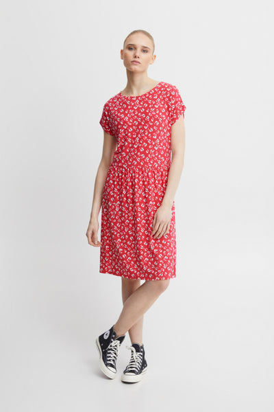 Lisa Raspberry Wine Flower Dress