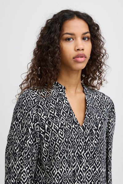 Vera Patterned Long Sleeve Top