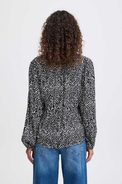 Vera Patterned Long Sleeve Top