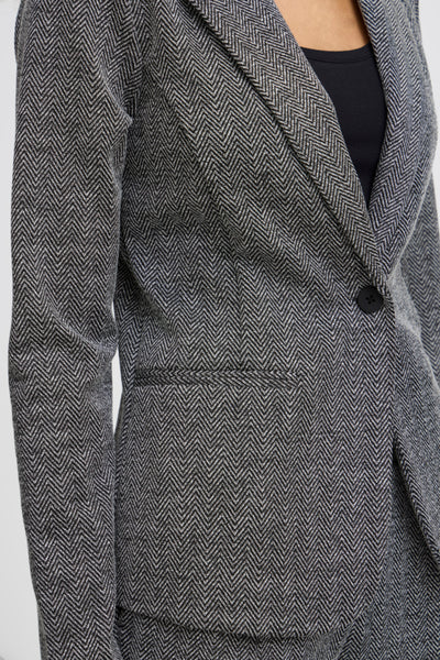 Kate Print Blazer (Herringbone)