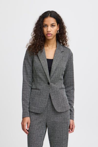 Kate Print Blazer (Herringbone)