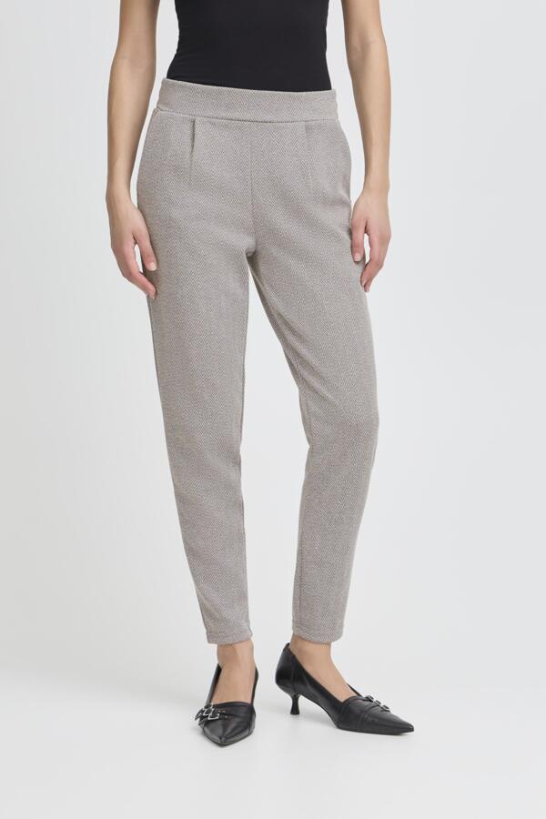 Kate Jacquard Pant (Light Herringbone)