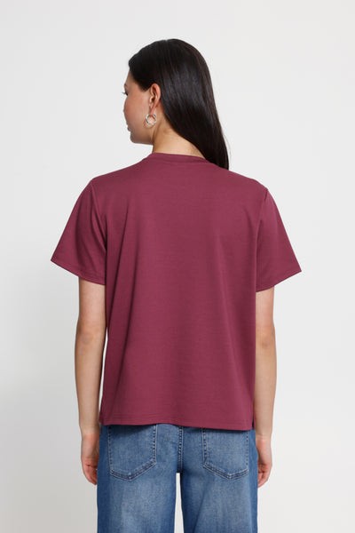 Kate Short Sleeve Top (Rhododendron)