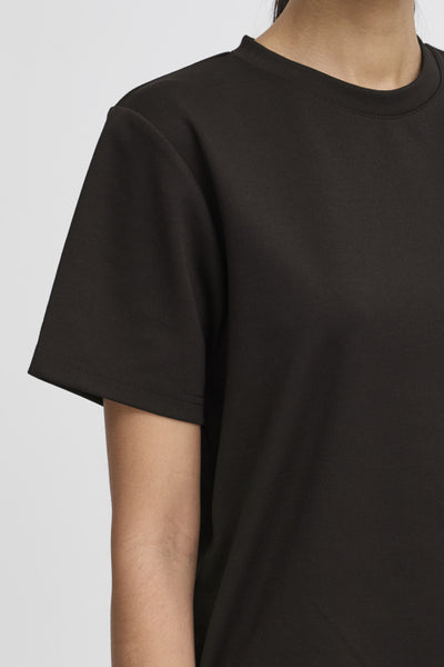 Kate Short Sleeve Top (Black)