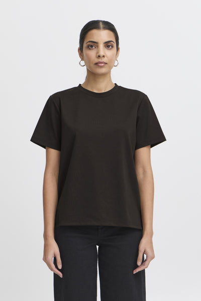 Kate Short Sleeve Top (Black)